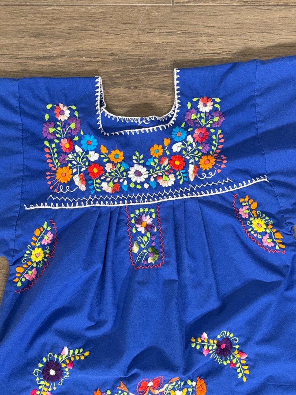 Vintage Women's Floral Embroidered Midi Dress Hippie Boho Style Festival Small - Picture 6 of 15